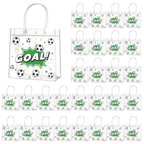 Sacs à friandises transparents rigides avec poignées pour cadeaux d'équipe