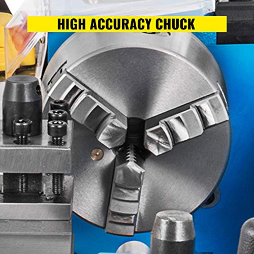 Mophorn Metal Lathe 7 x 12 Inch, Precision Mini Metal Lathe 2500 RPM 550W Variable Speed, Mini Lathe Precision Bench Top Metal Working Lathe for Various Types of Metal Turning