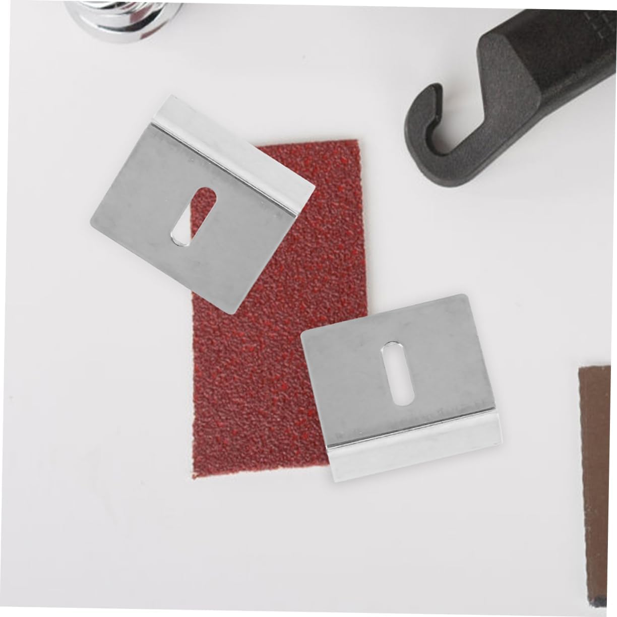 jojofuny 4sets Mirror Hanging Hardware Glass Retainer Clips Wall Mounting Clips for Frameless Mirror 12pcs*4