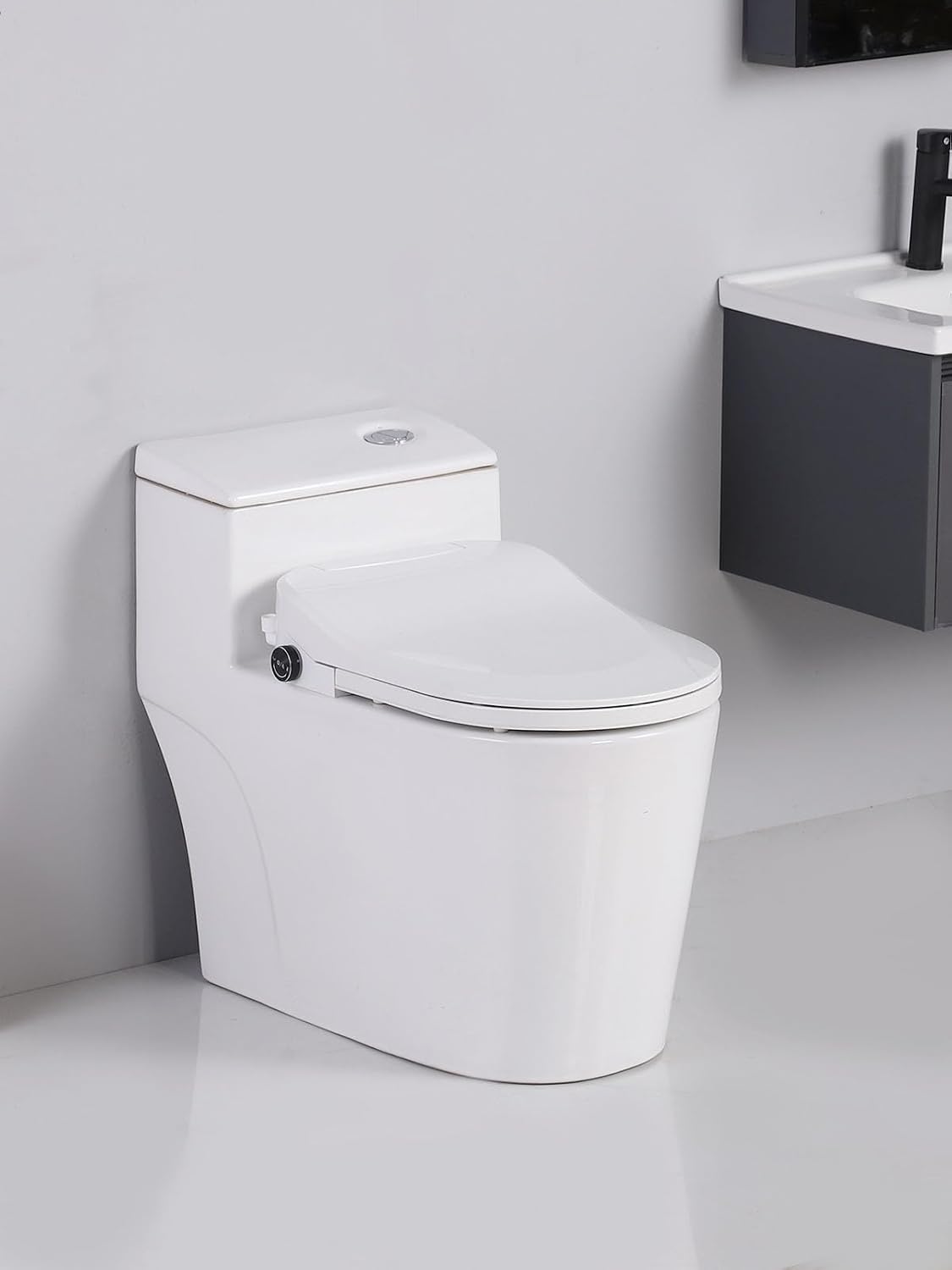 Heated Toilet Seat with 3-Speed Heating Mode,Earth Leakage Protection and Slow Close,Elongated A1051-06