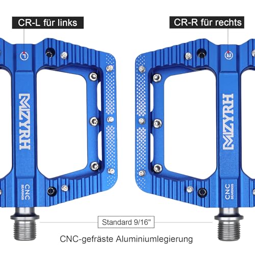 MZYRH MTB Pedals Mountain Bike Pedals with 3 Sealed Bearings, 9/16 Inch Bicycle Pedals - Image 4