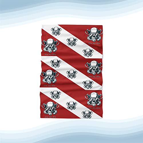 Diver Scull Diver Down Flag UV Protection Neck Gaiter, Headband, Scarf, Buff3