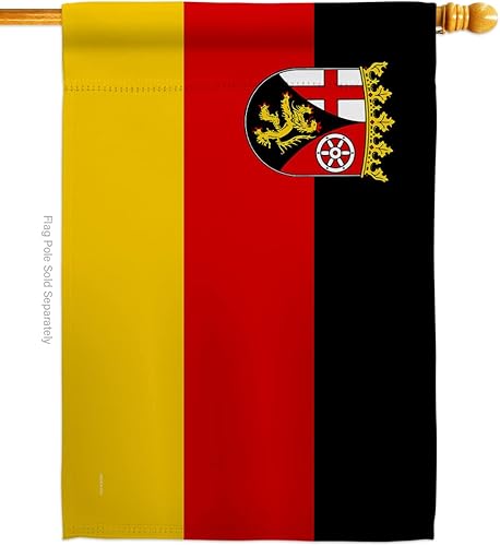 Rhineland Palatinate House Flag - Regional Germany States Central Europe Territory Old History Country Particular Area - Decoration Banner Small