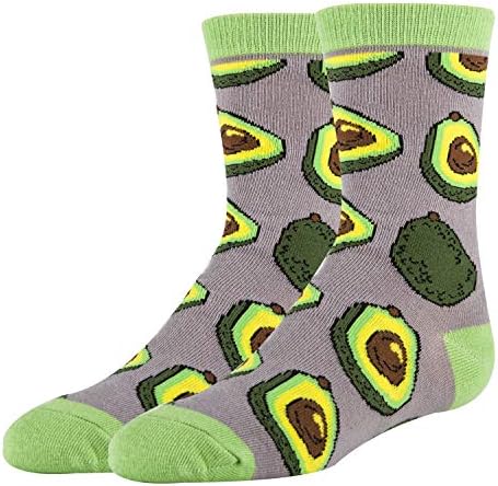 Oooh Yeah Youth Kids Crazy Funny Novertly Crew Socks (Avocado Life)