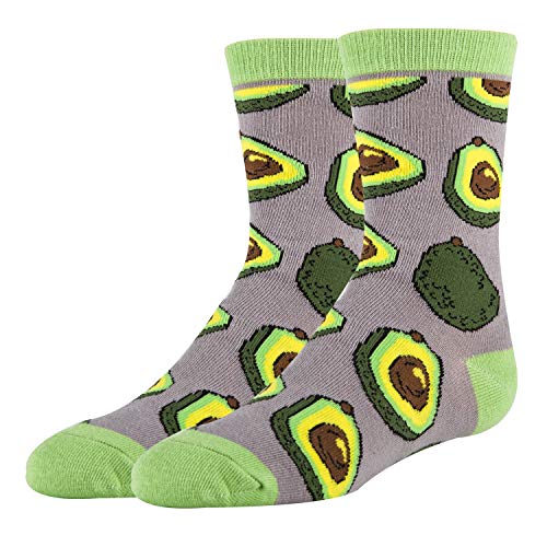 Oooh Yeah Youth Kids Crazy Funny Novertly Crew Socks (Avocado Life)