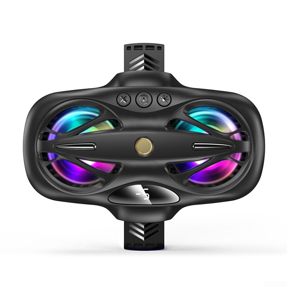 PETSTIBLE Handy-Kühler, hocheffizienter Handy-Kühler für Gamer: geräuscharm, mit Handyhalterung (schwarz)