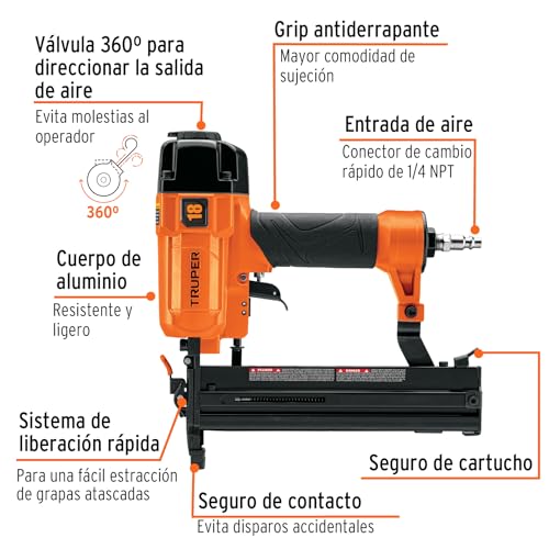 Clavadora neumática Truper calibre 18 13 Imagen adicional
