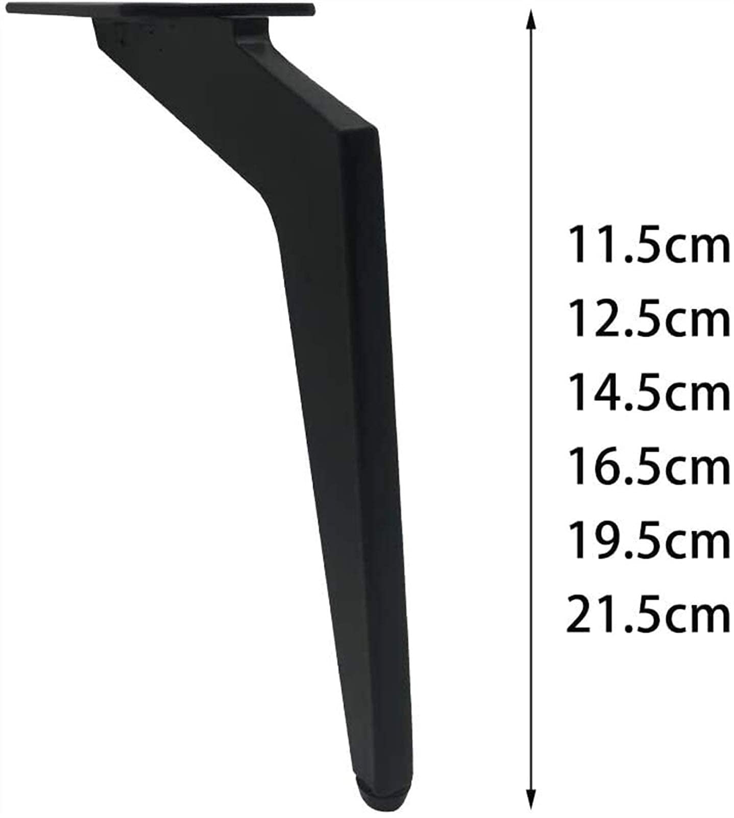 Set van 2 stoelen, zwarte metalen poten, zwart PU