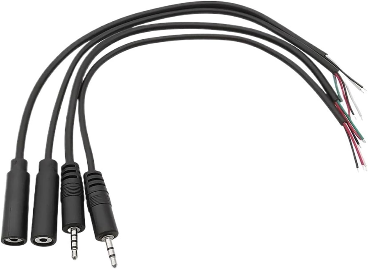 10Pcs 2.5mm 2Pole 3Pole 4Pole Audio Male Female Plug Jack Connector Extension Cable(2.5mm Female 2P)