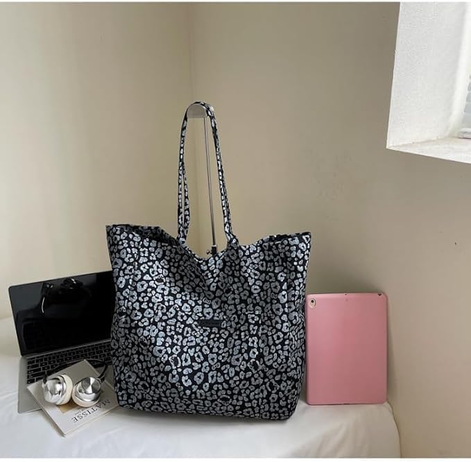LOTAZAVA Leopard Print Tote Bag for Women Large Leopard Handbag Purse Fashion Shoulder Bag Women Shopper Travel Work - Image 6