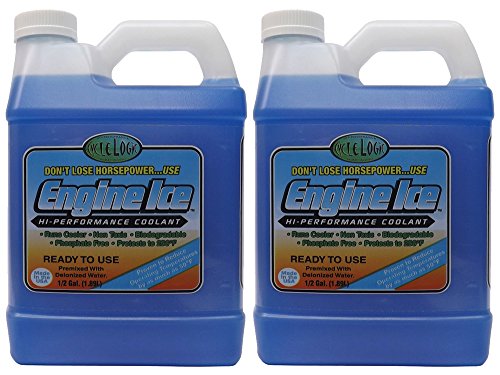 Engine Ice TYDS008 High Performance Coolant - 0.5 Gallon Bottles, 6 Pack, Non-Toxic, Lowers Operating Temperatures