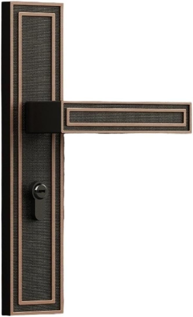 1 Set zinc Alloy Silent Door Lock Bedroom Door Handle Lock with Key(100 * 40 * 8mm)