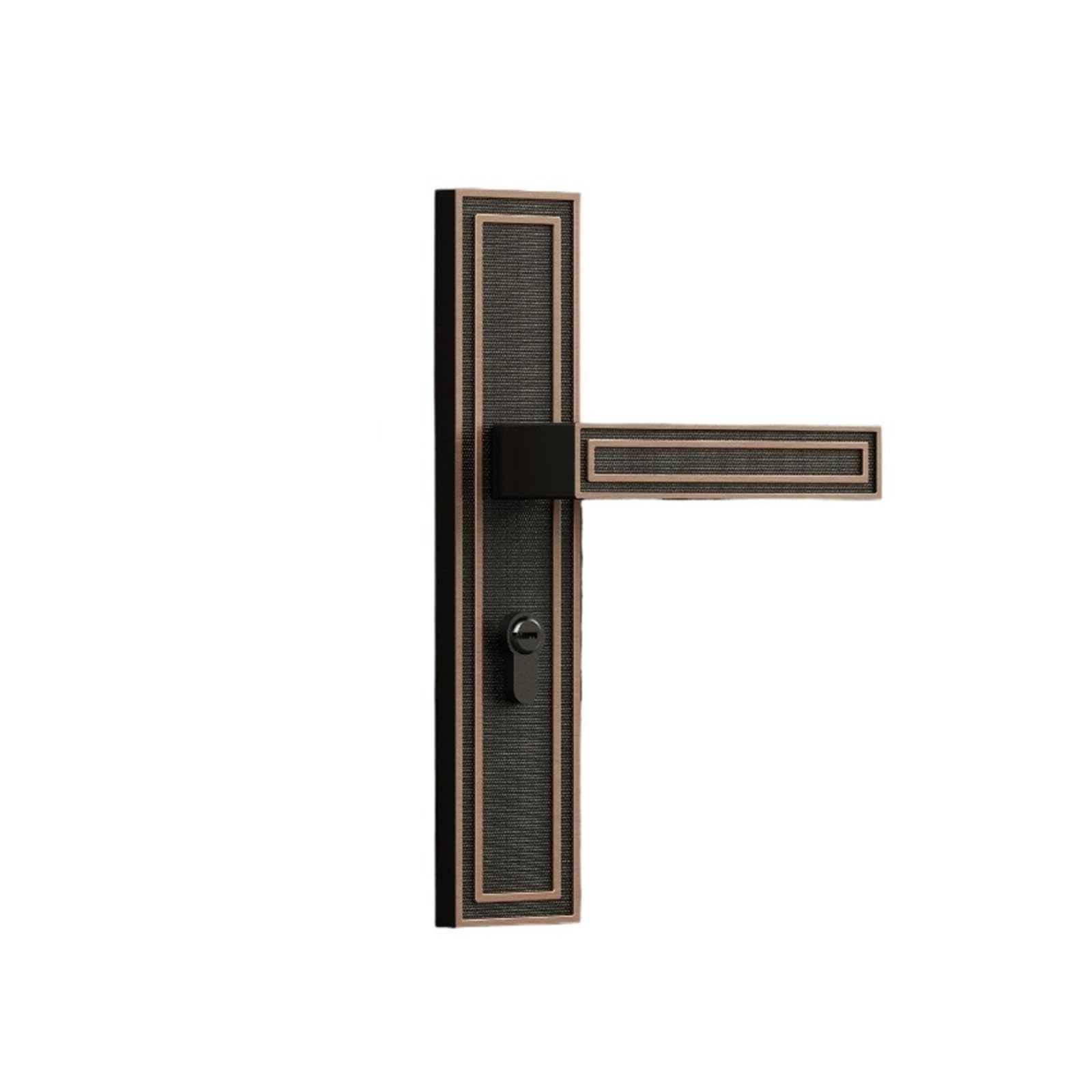 1 set zinc alloy silent door lock bedroom handle with key(100*40*8mm)