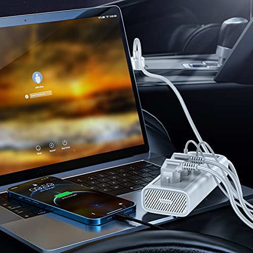 Baseus Power Inverter Car Inverter 150W DC 12V/110V Car Outlet Adapter car USB C LCD Screen with Switch and Current Outlet Adapter Power Inverters Accessories for Car