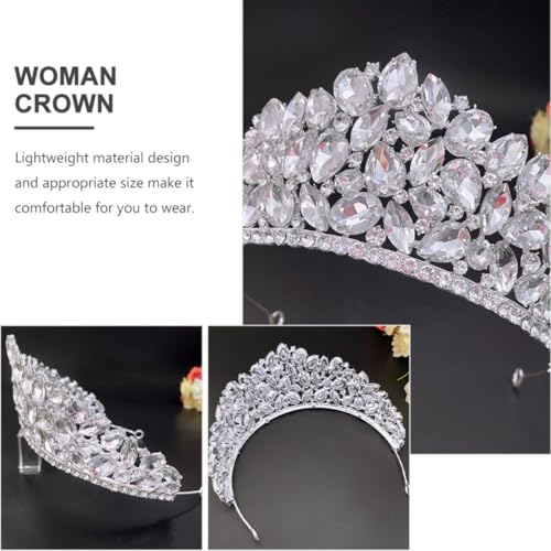 Tiara de princesa DOITOOL para bodas elegantes y fiestas de compromiso 3