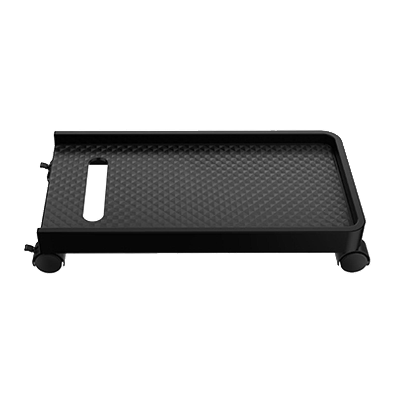 Soporte universal para CPU con dos ruedas bloqueables y base elevada para evitar salpicaduras de agua