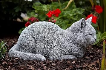 Cat Memorial Statue Sitting cat Figure Concrete Cat Garden Figurine Realistic cat Garden Decor Pet Memorial Stone