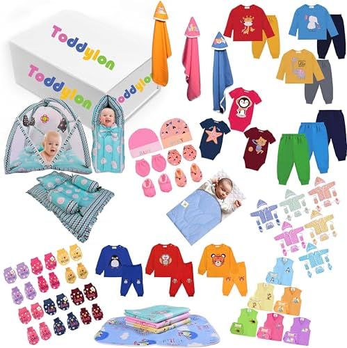 Toddylon 93 in 1 New Born Baby Gift Set Complete Essential Items Kit ...