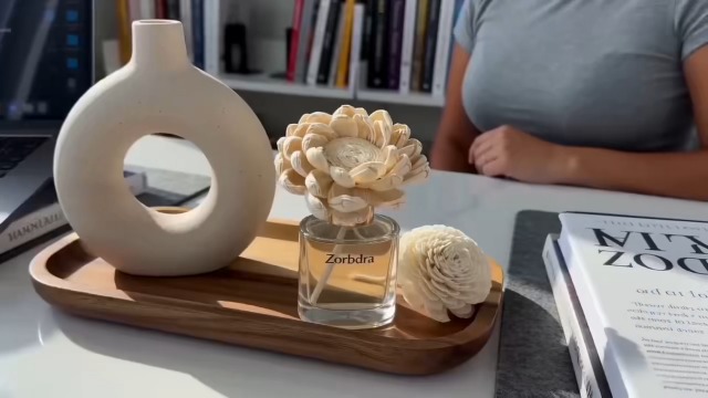 Difusor de Varetas con Flores de Madera Aromaterapia miniatura 7