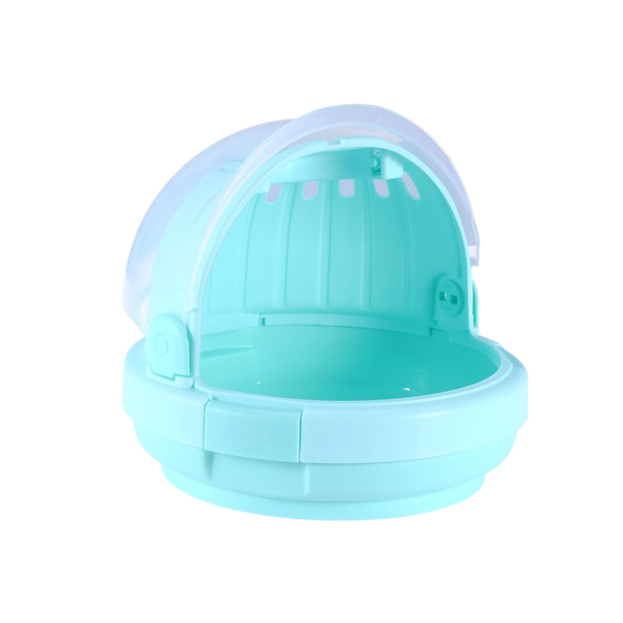 Sosoport Portable Outdoor Hamster Carrier Green Travel Friendly Design with Locking System for Journeys Features Air Circulation Lightweight Plastic for Small Animal Comfort