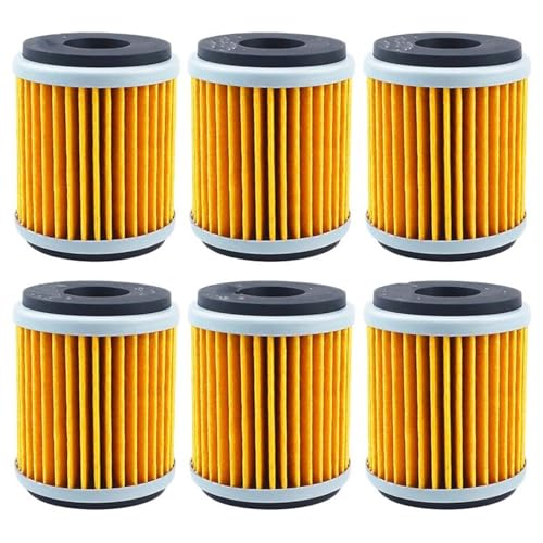 �I�C���t�B���^�[ �I�[�g�o�C�p�t�B���^�[ ���}�n ���v�^�[ YFM 250 WR125R WR125X WR250F WR250R WR250X WR450F YZ250F YZ250FX �ɓK���o�C�N�p�I�C���t�B���^�[(6pcs-yellow)