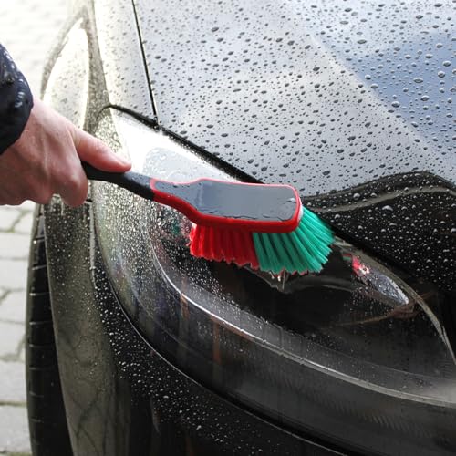 Vikan 525252 Multibürste/Felgenbürste, 310 mm x 290 mm, Weiche gesplisste Borsten, Schwarz – Premium-Bürste zur Felgenreinigung