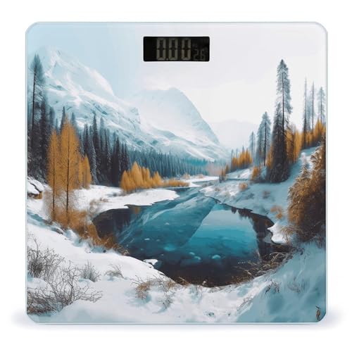 Báscula digital de baño con diseño Winter Mountains