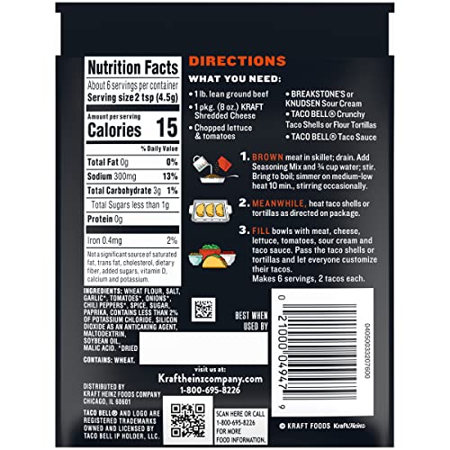 Image of Taco Bell Mild Seasoning Mix (1oz Packets Pack of 24)