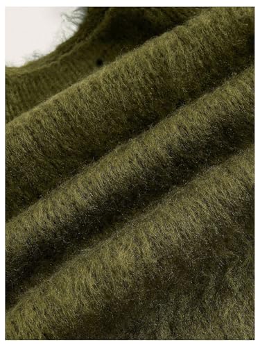 Image of WDIRARA Women's One Shoulder Long Sleeve Oversized Sweater Asymmetrical Pullover Knit Top