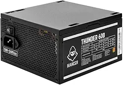 Fonte Mancer Thunder 600W | 80 Plus Bronze | ATX | Não modular | Preto | MCR-THR600-BL01
