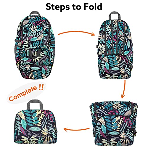 Image of G4Free 40L Lightweight Packable Hiking Backpack, Waterproof Travel Daypack | Water-Resistant Polyamide, Size: 18.9*12.9*9.4inch(L*W*H), 100% Waterproof Wet Pocket, Travel, Climbing, swimming