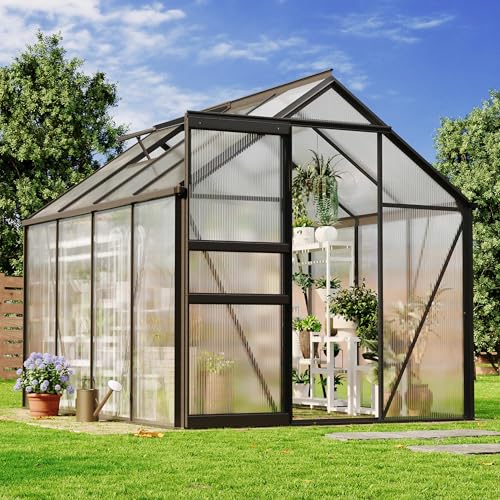 Garvee 6x8 Ft Polycarbonate Greenhouse with...