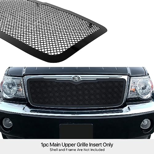 Image of APS R76527H Black Powder Coated Grille Replacement for select Chrysler Aspen Models