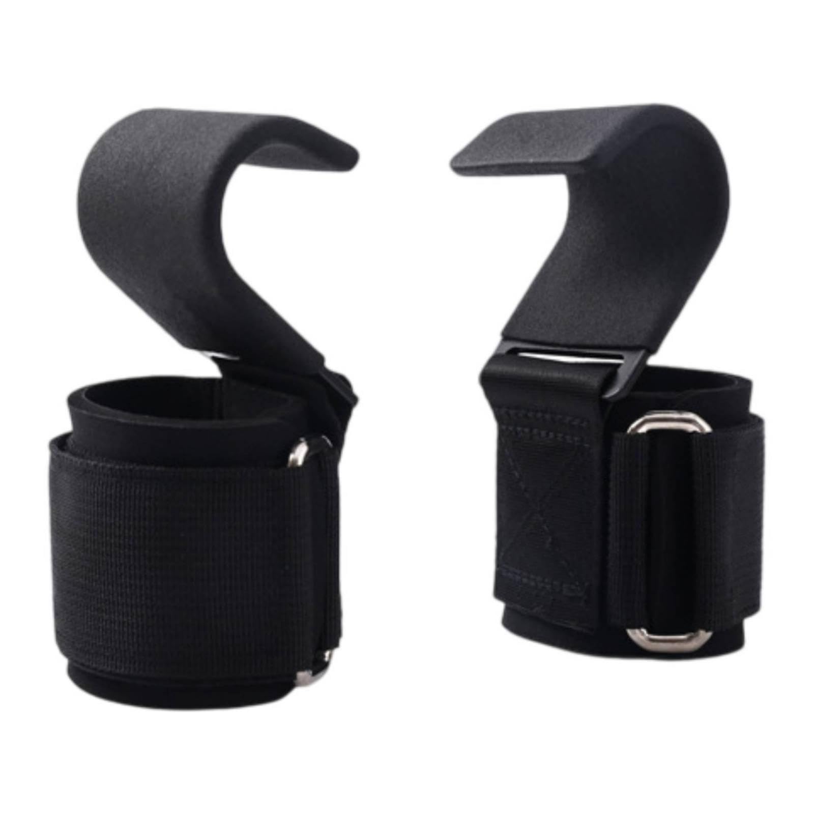 Wrist Straps with Hooks Curved Hanging Exercise Hook Adjustable Wrist Strap Hook Gen 2 Black Hook-image-24