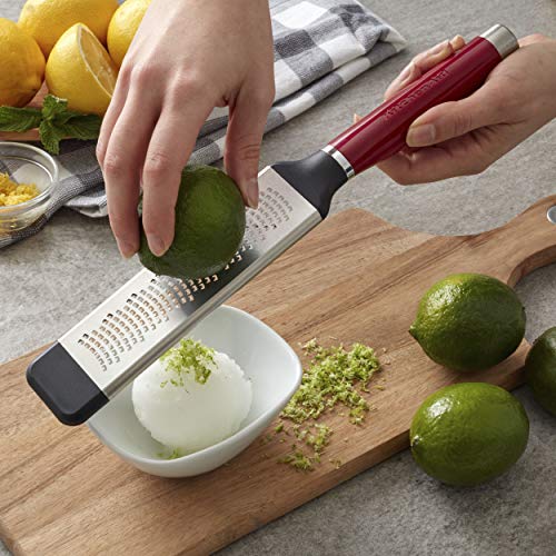 KitchenAid Ralador fino gravado, tamanho único, vermelho