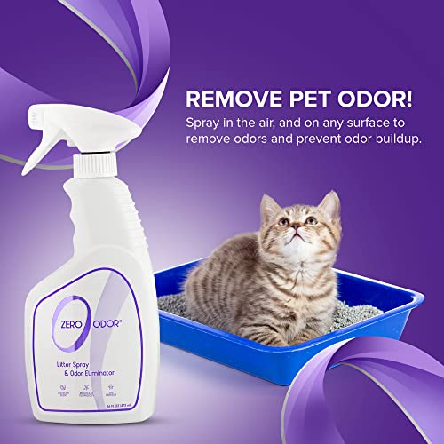 Zero Odor – Litter Odor Eliminator - Permanently Eliminate Litter Odors with Best Patented Molecular Technology - Pet Safe & Works on all types of litter, 16oz (Over 400 Sprays) by Zero Odor - Image 7