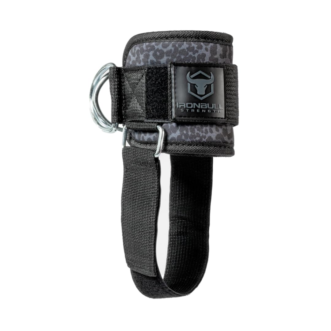 Women's Kickback Ankle Strap for Cable Machines & Resistance Bands: Gym & Home Workout Cuff Attachment for Leg Extensions, Kickbacks, Hip Abductors - Booty Exercises" (Pair, Black Leopard)