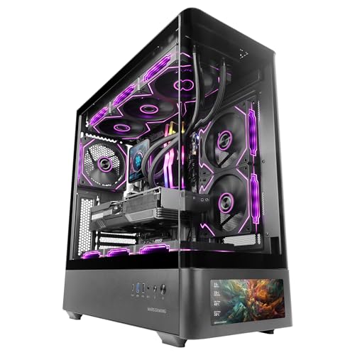 ESTETICA PANORAMICA: Il mid-tower pc Mars Gaming MC-LCDPRO integra vetro temperato curvo continuo senza cornici sul frontale e sul lato mostra l’interno con profondità panoramica valorizzando ventole waterblock e dettagli del tuo assemblaggio con un’estetica pulita e immersiva