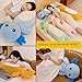 Somao Long Axolotl Plush Pillow, Cute Axolotl Stuffed Animal Body Plush Soft Plushies Doll Toy for Girls Boys(80cm/31.4inch,Green)