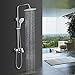 BONADE Colonne de Douche avec robinet Système de Douche 9 pouces, douchette à main avec 3 modes de jet, ensemble de douche réglable en hauteur, avec robinet pour salle de bain