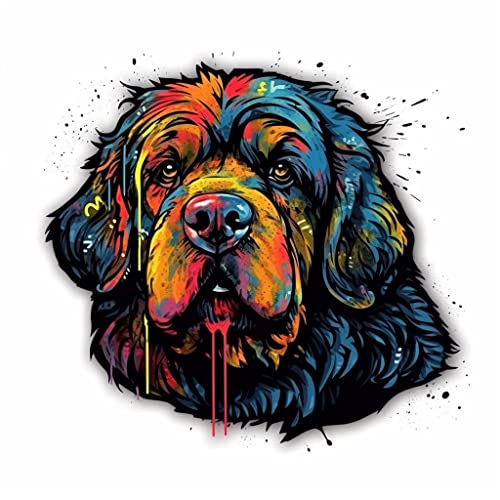 Image of Yoonek Graphics Newfoundland Dog Vinyl Decal Sticker for Car, Laptop, Tumbler, More. #009713-4 inch