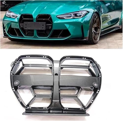 Parrilla delantera premium de fibra de carbono para BMW G80 G82 G83 parachoques superior 2