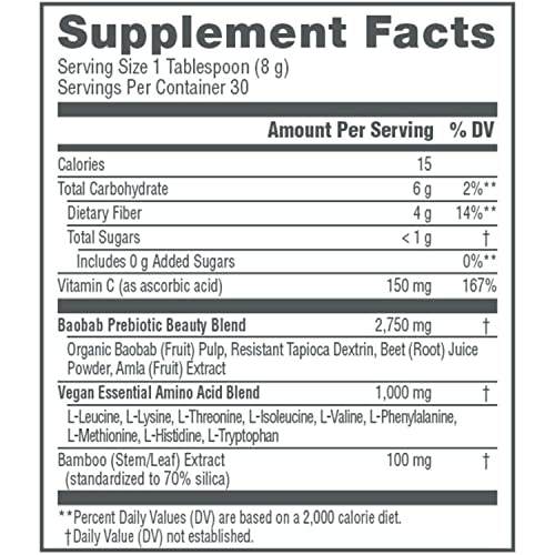 Neocell Vegan Beauty Builder Collagen Alternative; Plant-Based Vegan Collagen-Booster Supports Collagen Production; Hibiscus Flavored; 8 G Powder/Serv; 30 Servs; 8.5 Oz,* (Pack Of 2) #TOP7