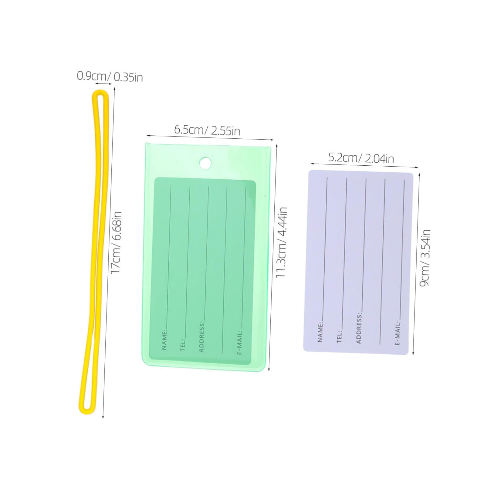 Homoyoyo 100 Stück Pvc Kofferanhänger Wiederverwendbar mit Adressschild für Koffer und Golf Taschen für Reisen und Flughafen Check