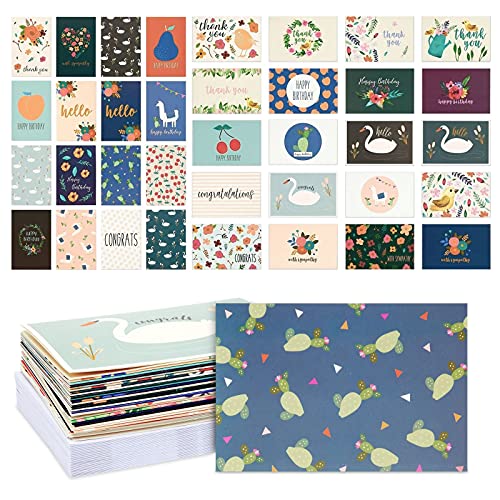 BEST PAPER GREETINGS All Occasion Greeting Cards Assortment Box - 4 x 6 In, Modern Floral, 36-Pack - Blank Cards & Envelopes for Personalization - Assorted Designs