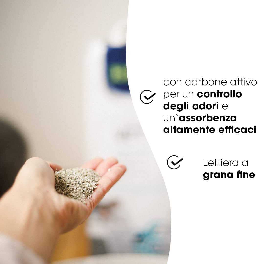 Biokat's Diamond Care Classic senza profumo, Lettiera per gatti a grana fine con carbone attivo e aloe vera, 1 Sacco, 1 x 10 L
