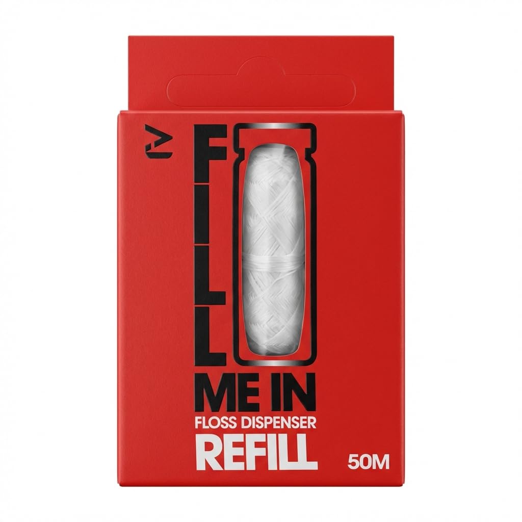 One More Cast OMC Meta Terminal Tackle Get Flossed Bait Floss - Carp Rig Bait Floss in Reusable Tin with Cutter or Refill Spool - 50m