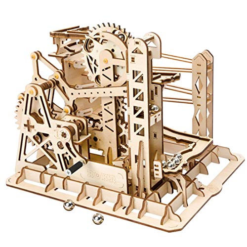 Preisvergleich Produktbild iVansa Hölzerne Mechanische Achterbahn 3D Puzzle, Mechanische Modell Achterbahn DIY Montieren Stem Spielzeug für Erwachsene und Kinder, Geschenk für die Kinder