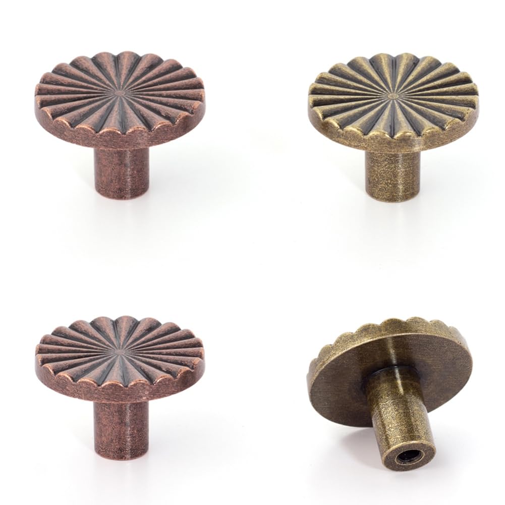 IJSDNVJNDX for Wooden Cabinet and Closet Doors Compatible 4pcs Vintage Bronze& Copper Drawer Knobs