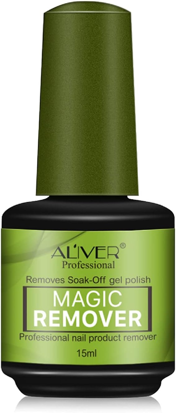 Magic Nail Polish Remover Professional Removes Soak-Off Gel Nail Polish In 3-5 Minutes, Easily & Quickly,Don't Hurt Your Nails